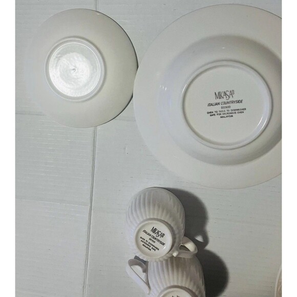 Lot of 2 Mikasa Italian Countryside ~ Cup & Saucer Set with two soup bowls DD900 - Picture 11 of 16